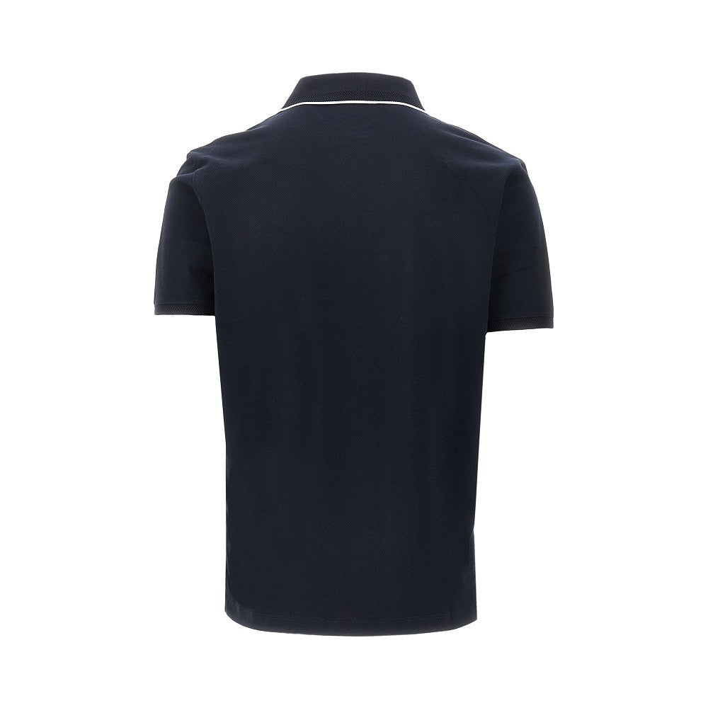 Eagle embroidery piquet polo shirt