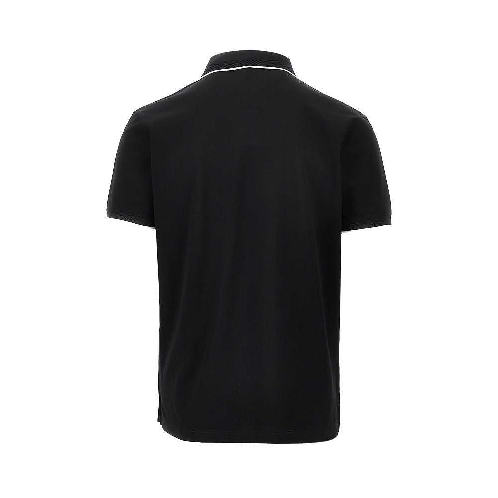 Eagle embroidery piquet polo shirt