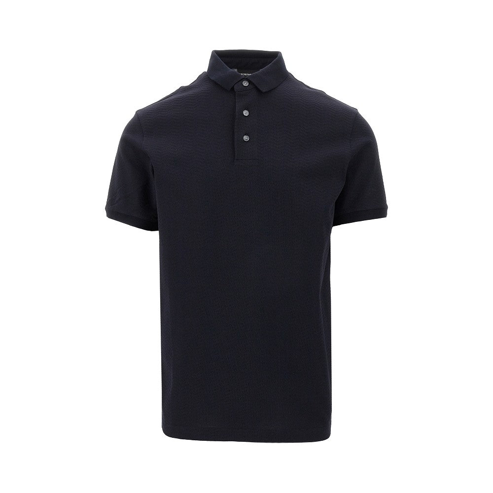 Jacquard jersey polo shirt