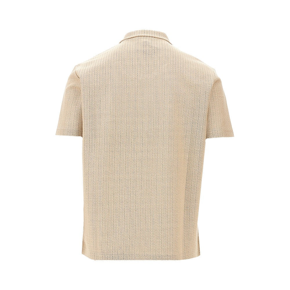 Melangè knitted polo shirt with zip