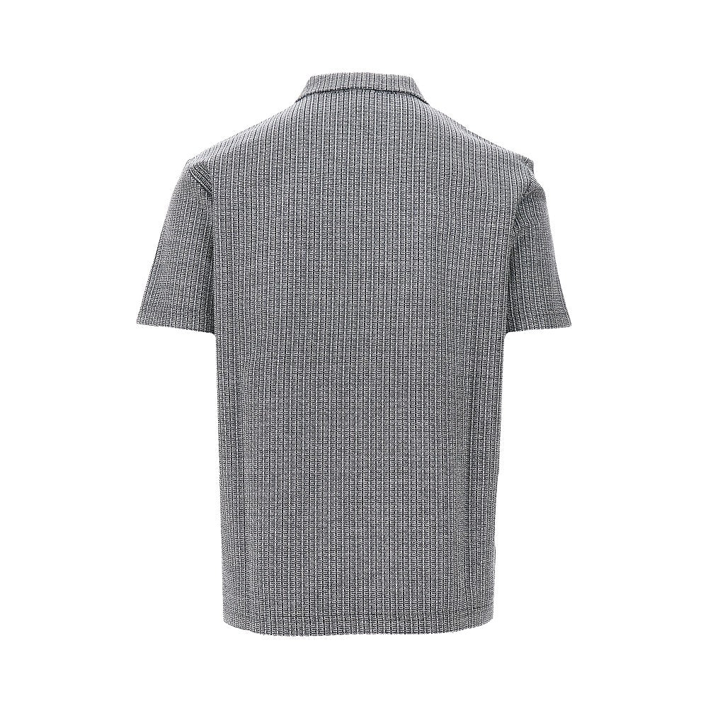 Melangè knitted polo shirt with zip