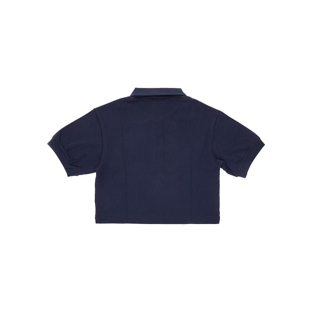 Polo cropped in jersey stretch