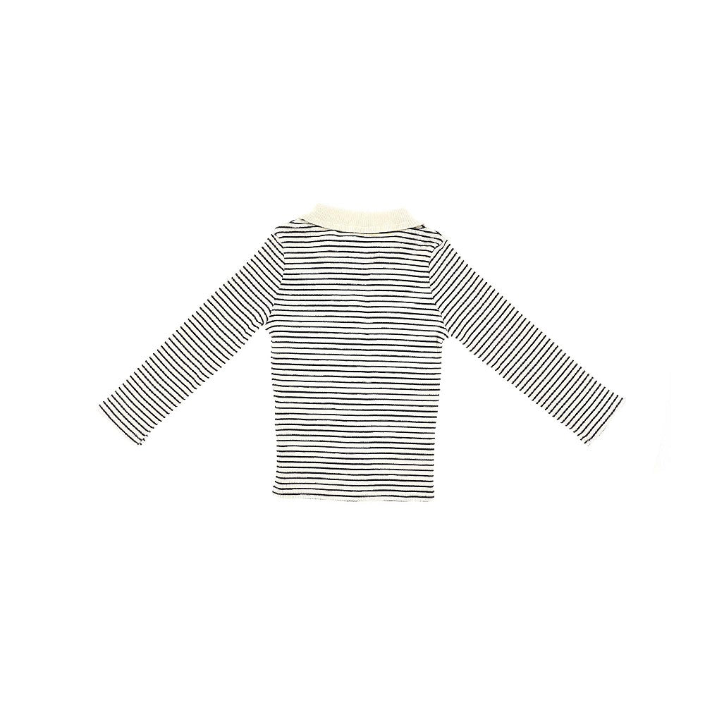 'Juanna' cotton polo shirt with striped motif