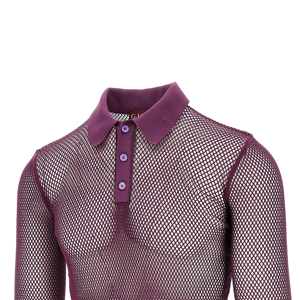 Polo in maglia tecnica a rete