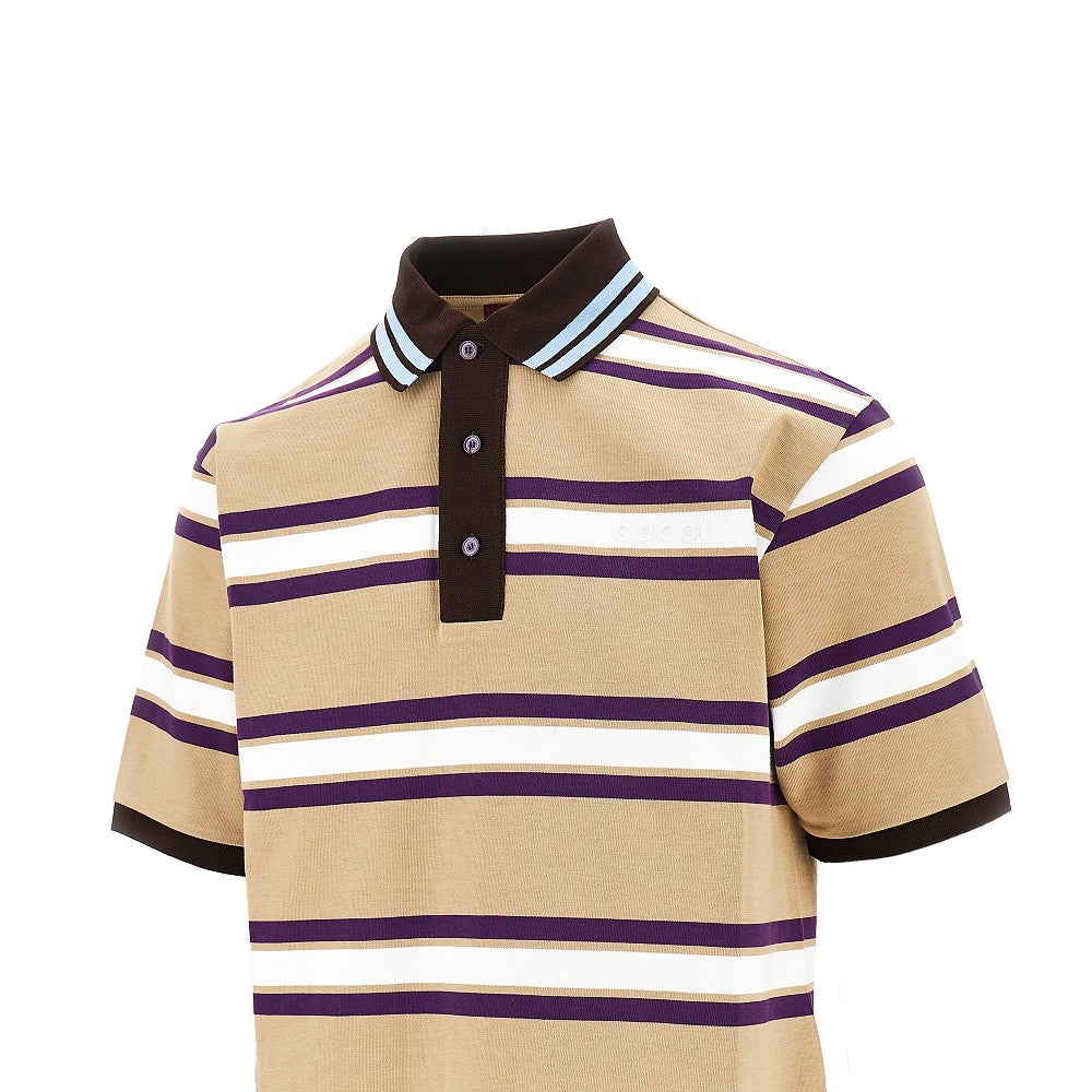 Polo in jersey a righe