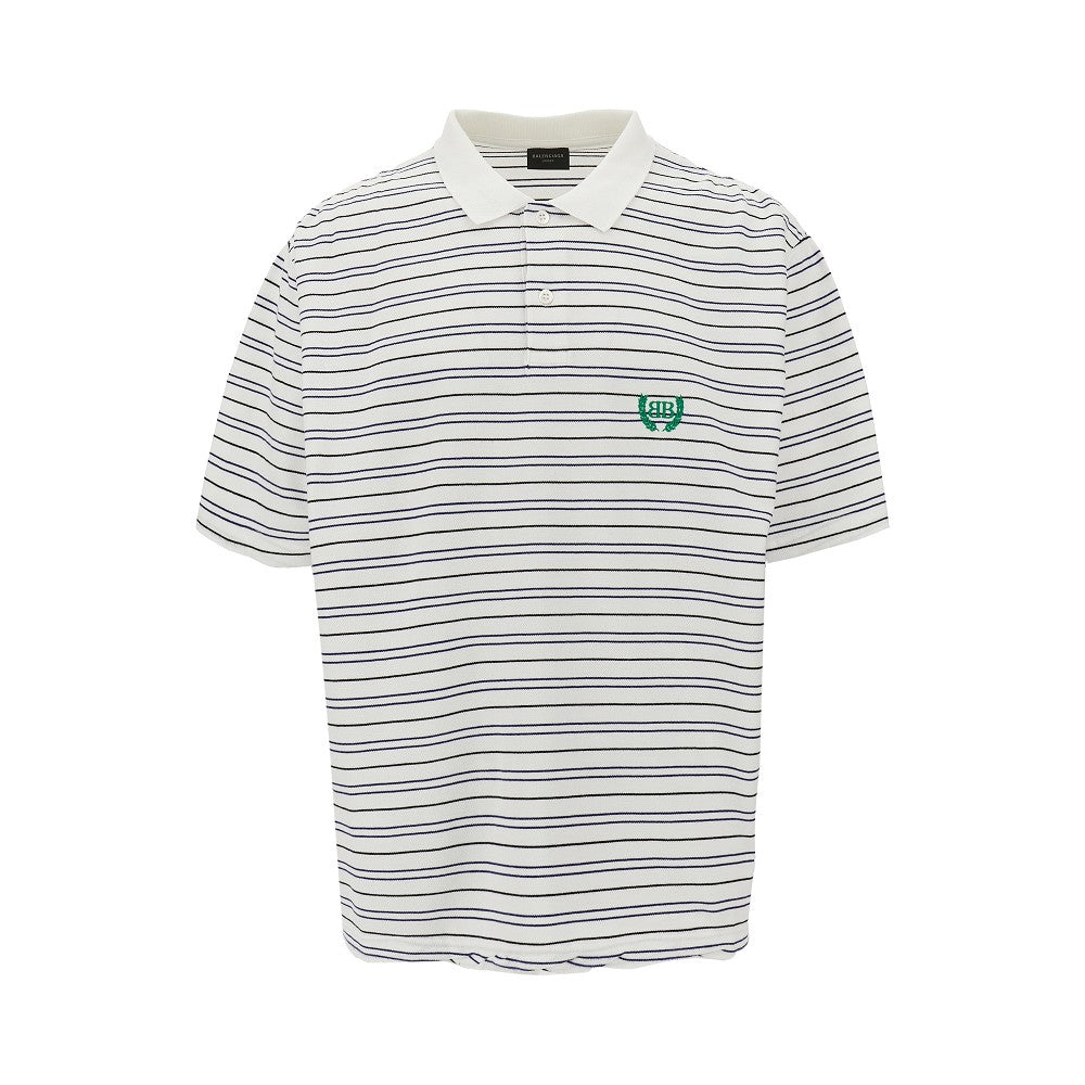 'Laurel' striped polo shirt