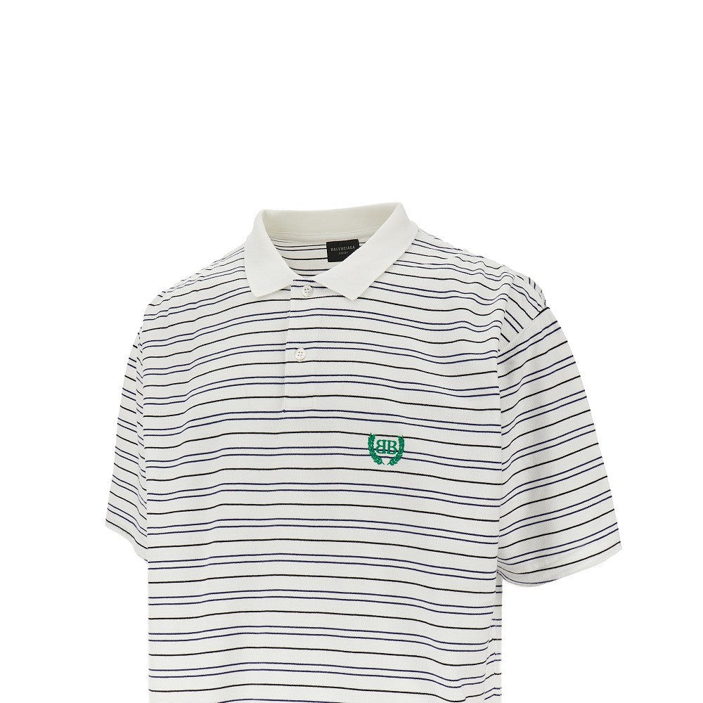 'Laurel' striped polo shirt