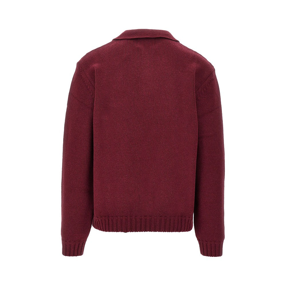Wool-blend sweater with Polo collar