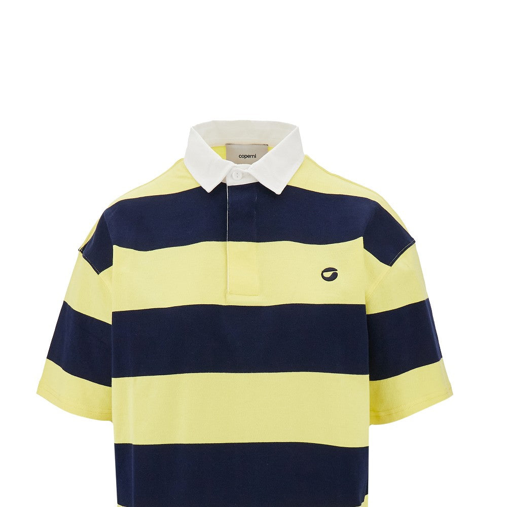 Polo oversize in cotone a righe