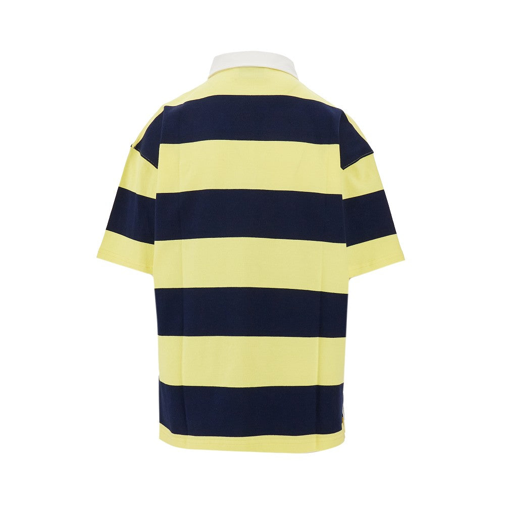 Polo oversize in cotone a righe