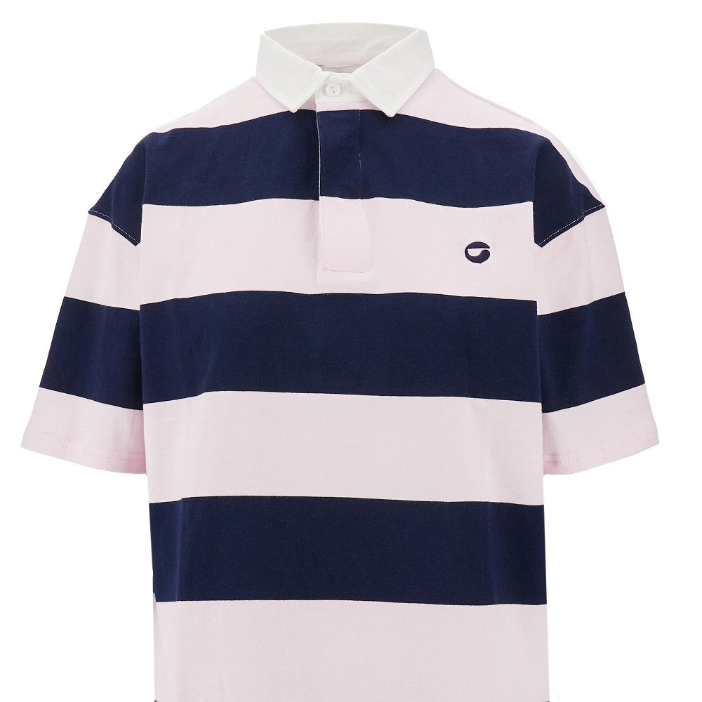 Polo oversize in cotone a righe