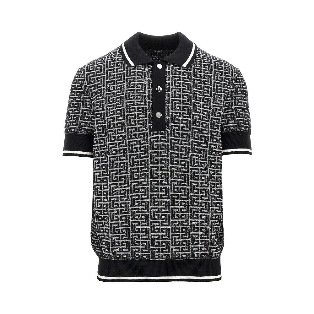 Monogram PB Labyrinth knitted polo shirt