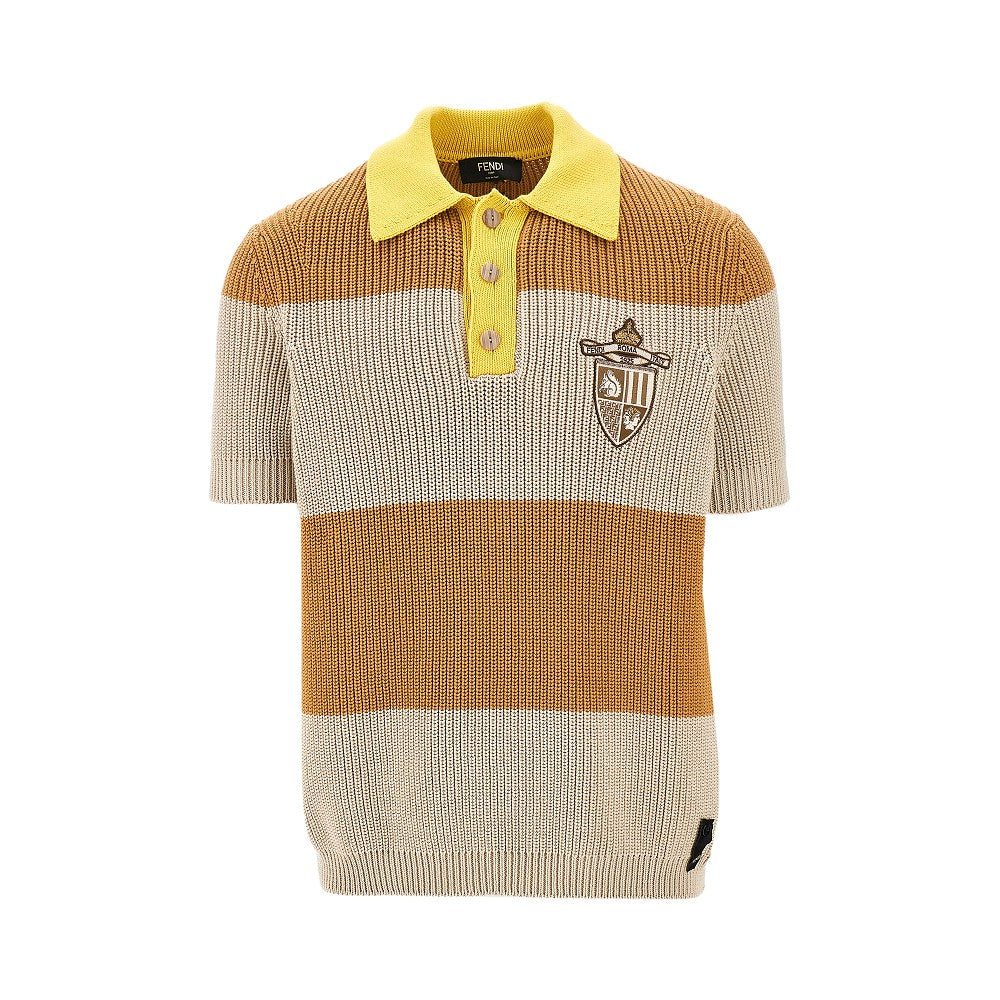 Polo in maglia con stemma Fendi Club