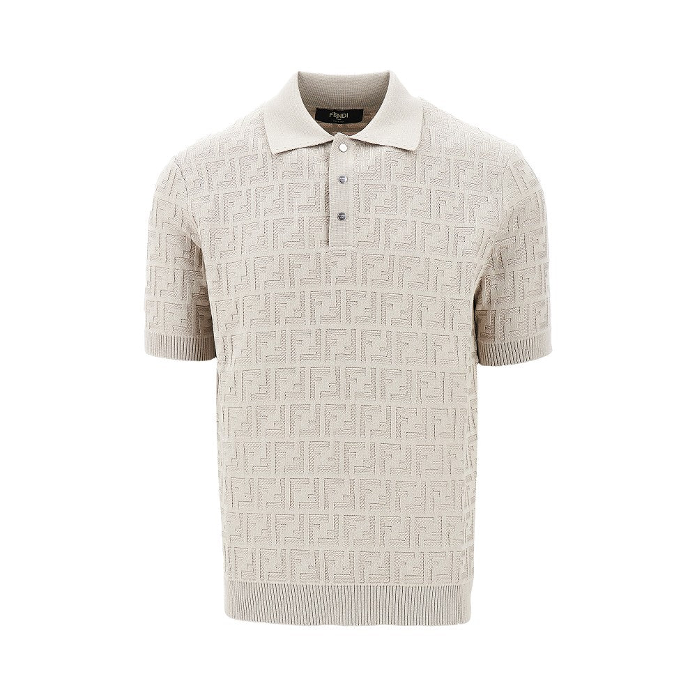 Polo in maglia jacquard FF