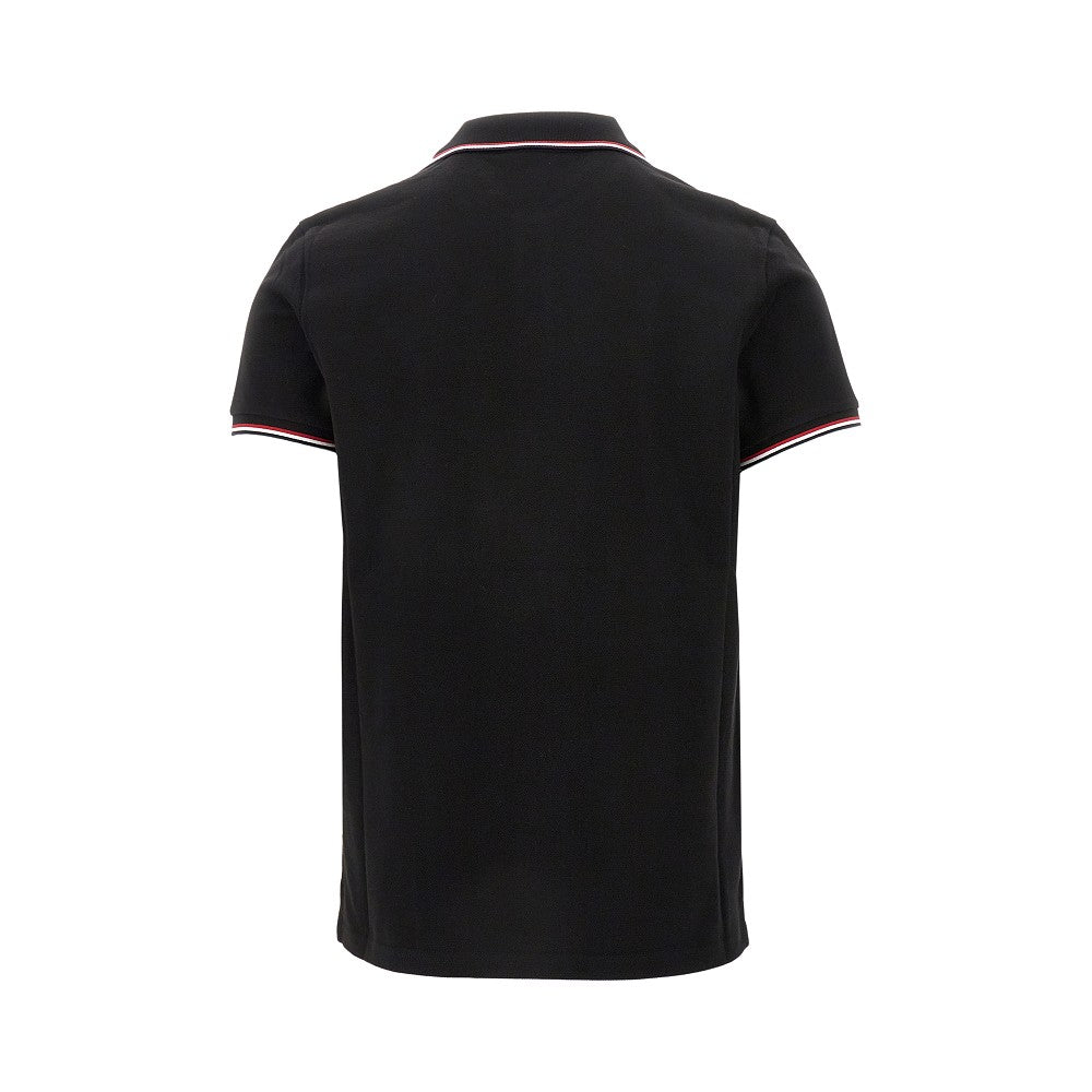 Piquet polo shirt with logo patch