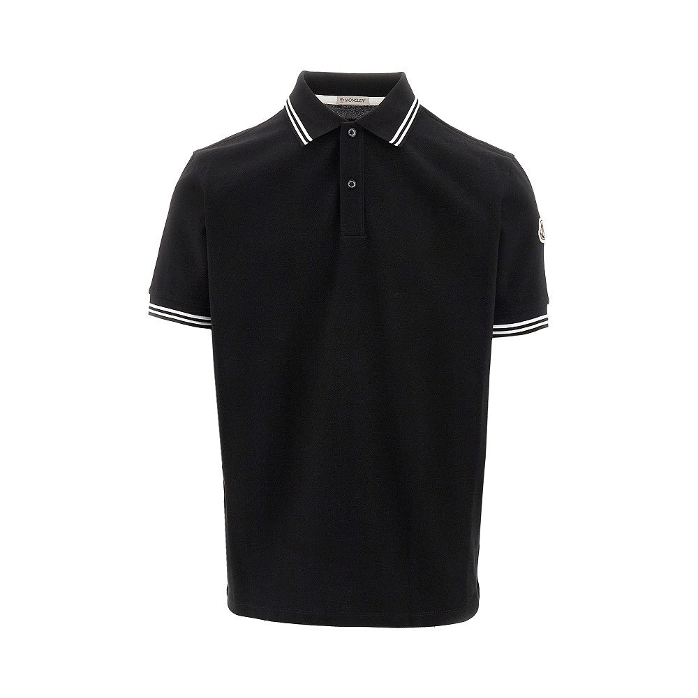 Polo in piquet con patch logo