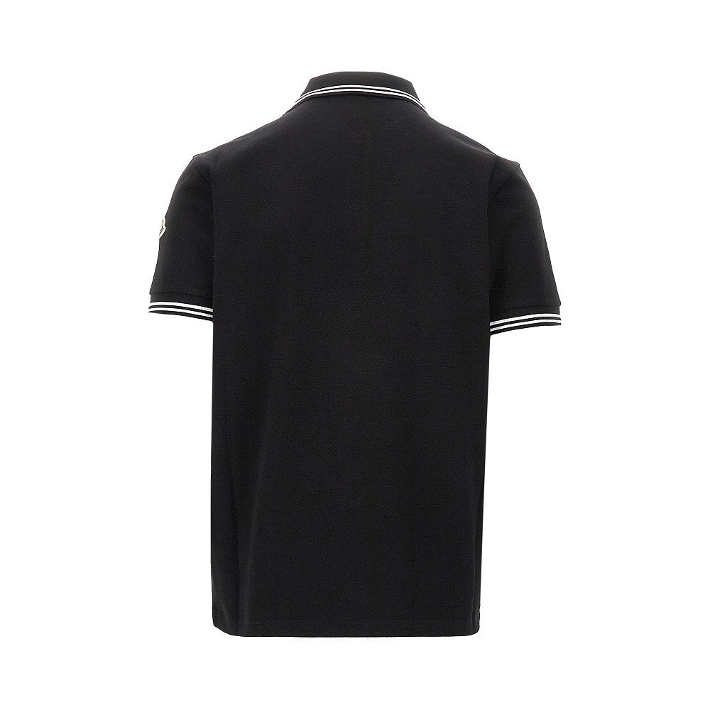 Polo in piquet con patch logo