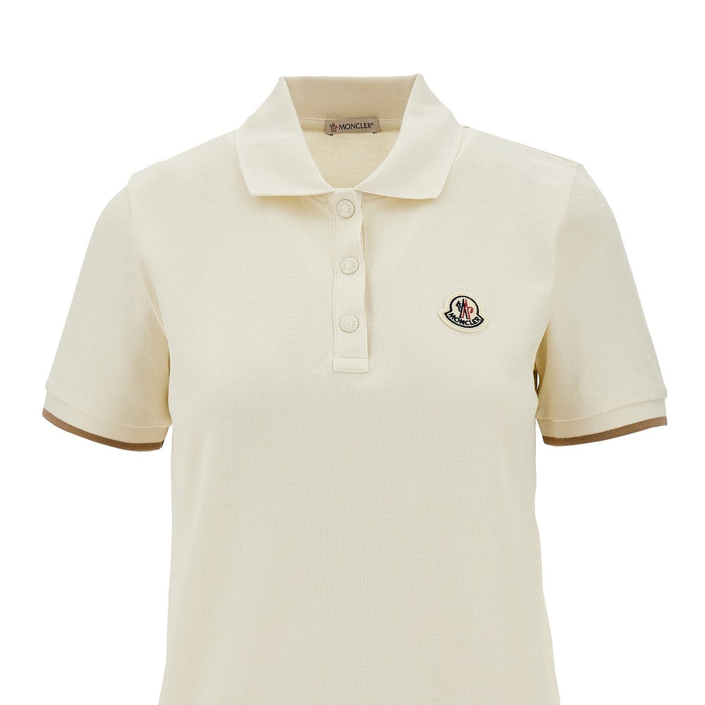 Logo patch piquet polo shirt