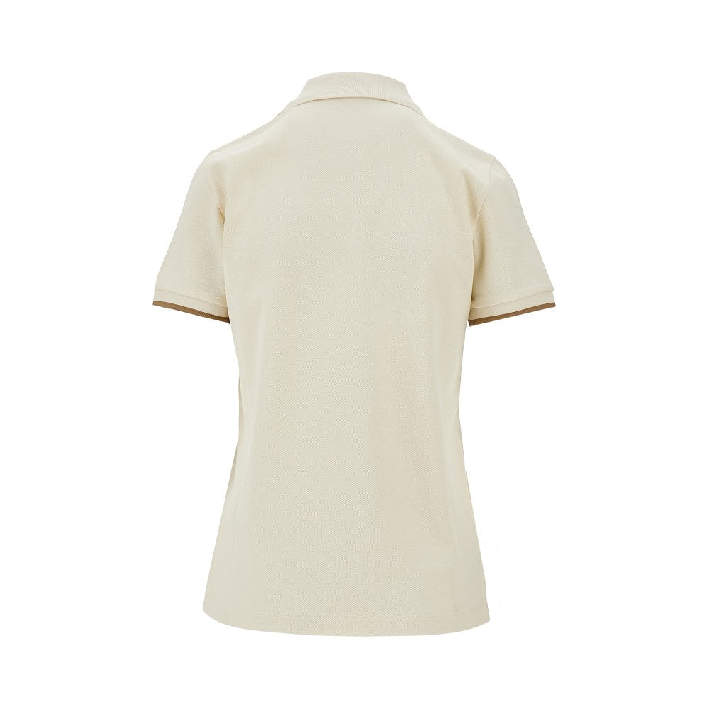 Logo patch piquet polo shirt
