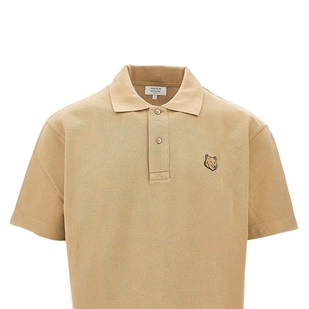 Polo in piquet con patch Fox Head