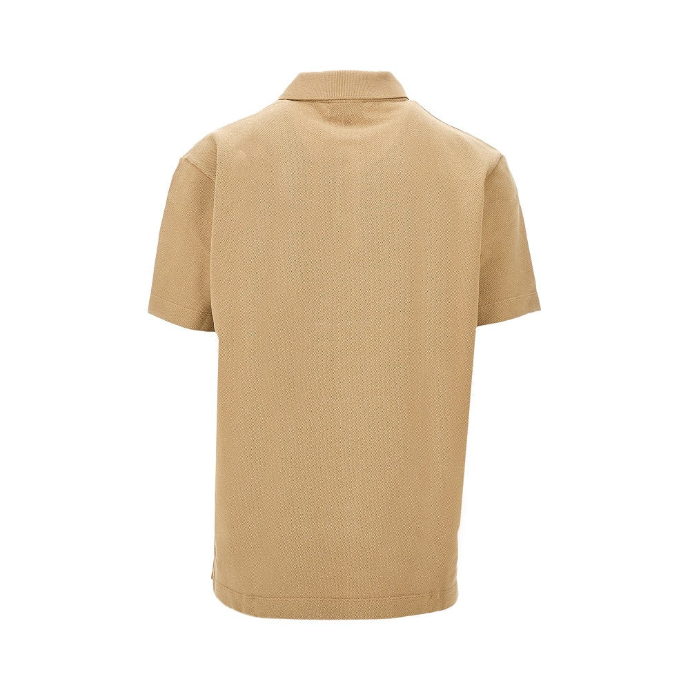 Polo in piquet con patch Fox Head