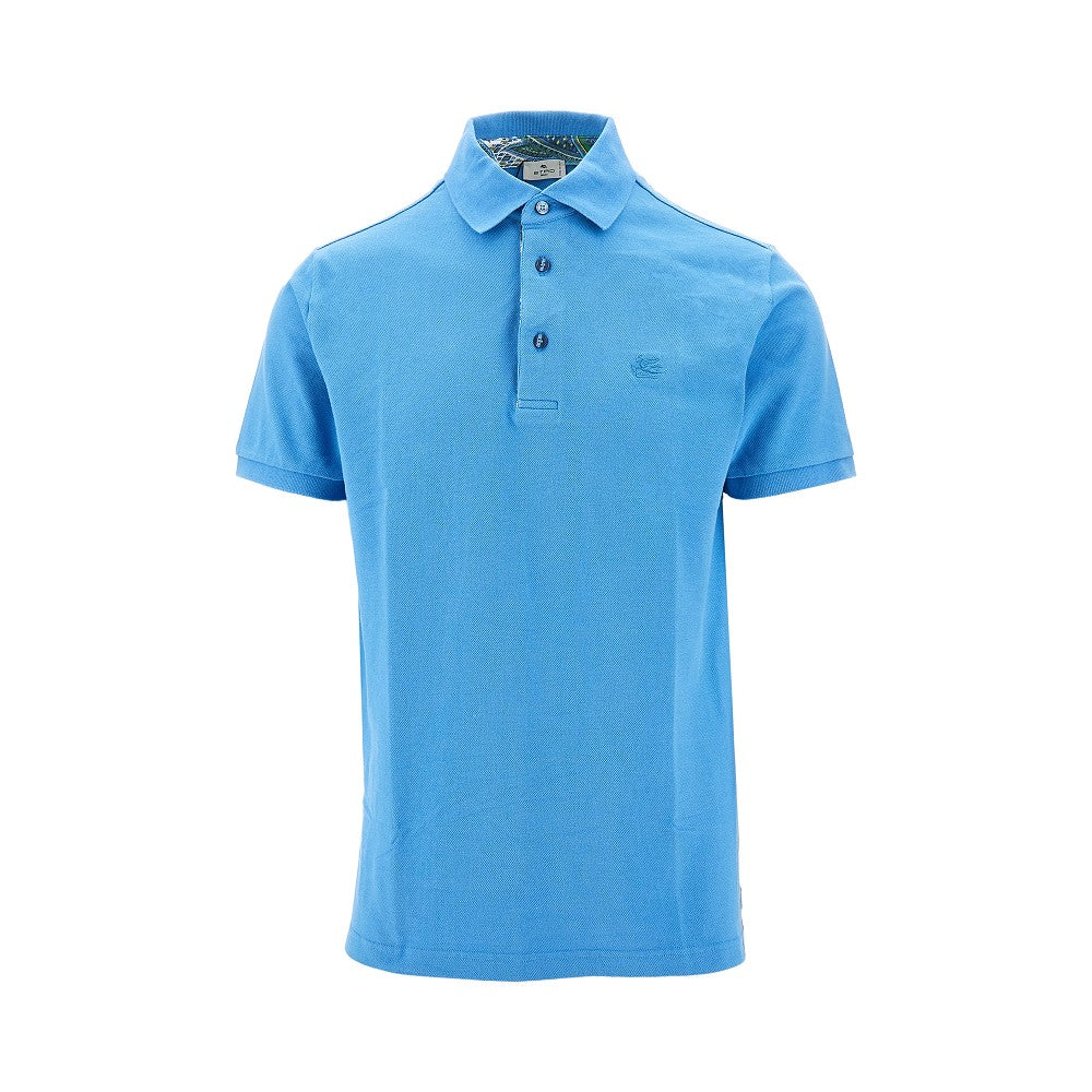 Piquet polo shirt with Pegaso embroidery