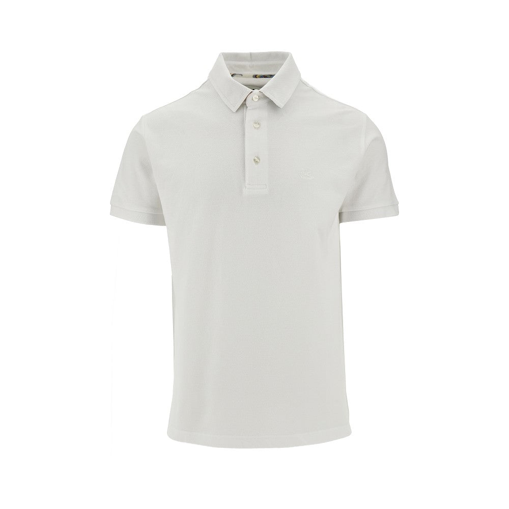 Piquet polo shirt with Pegaso embroidery