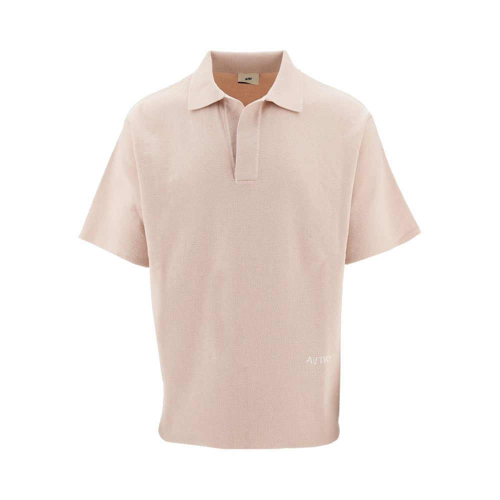 Cotton knit polo shirt