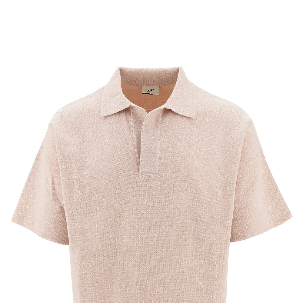 Cotton knit polo shirt