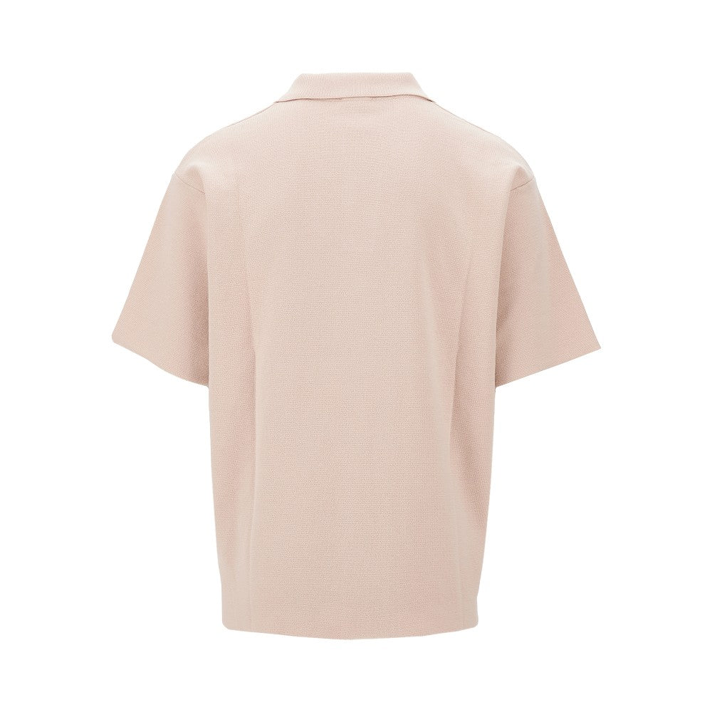 Cotton knit polo shirt