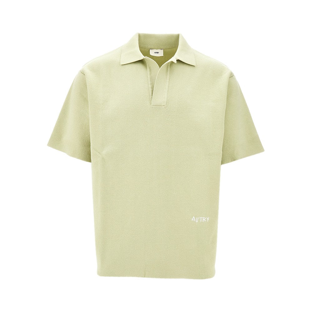 Cotton knit polo shirt