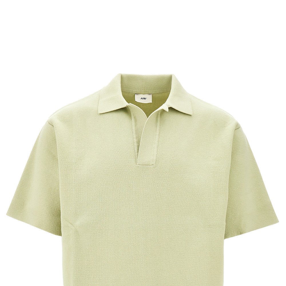 Cotton knit polo shirt