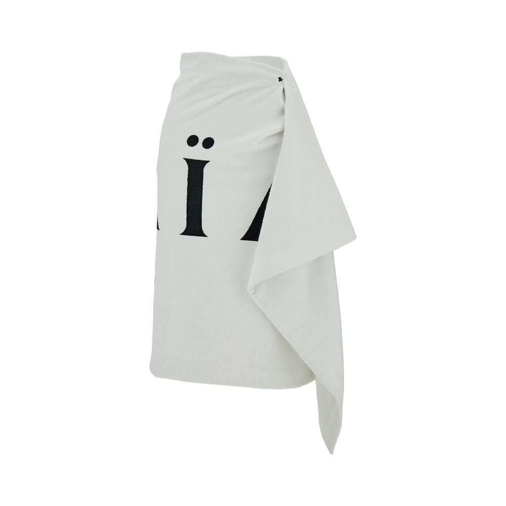Terry towel skirt with logo