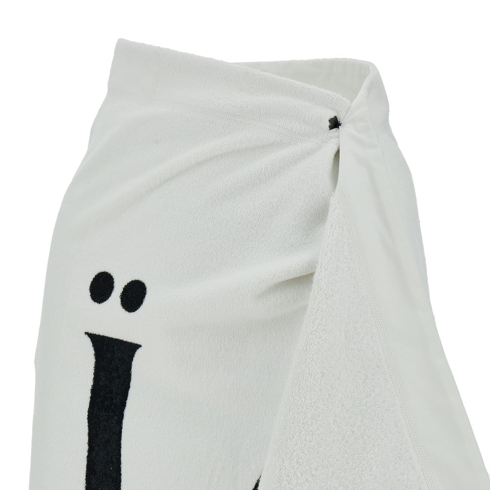 Terry towel skirt with logo