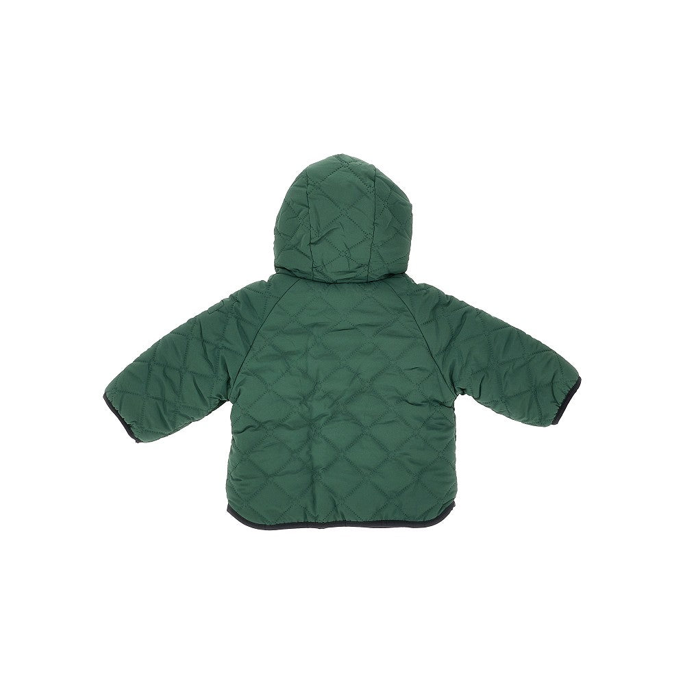 Faux fur and nylon reversible jacket