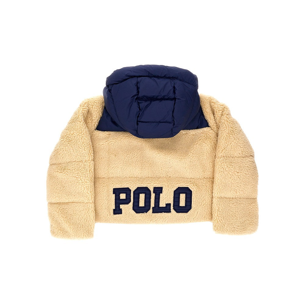Piumino in nylon e montone sintetico