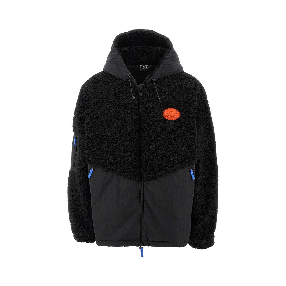 Blouson in Teddy e nylon