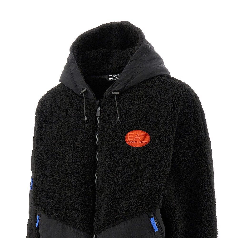 Blouson in Teddy e nylon