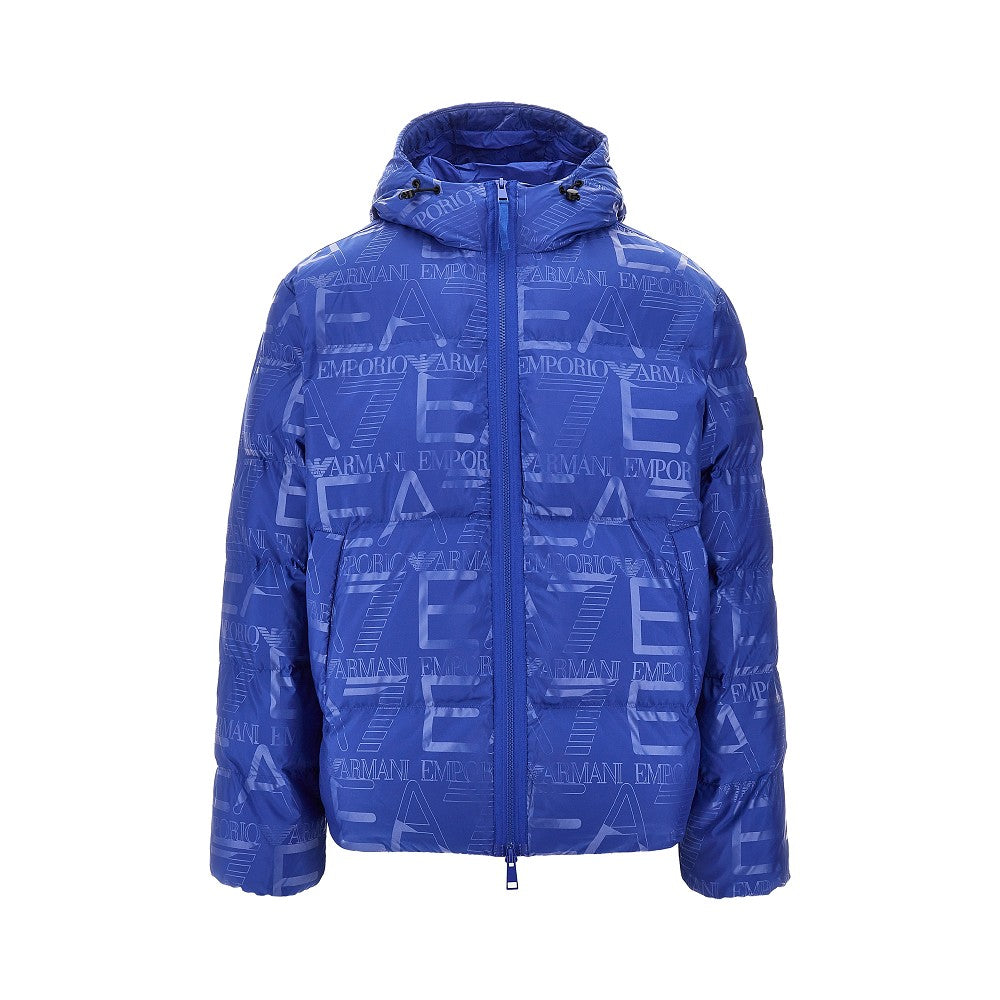 All-over logo print padded jacket