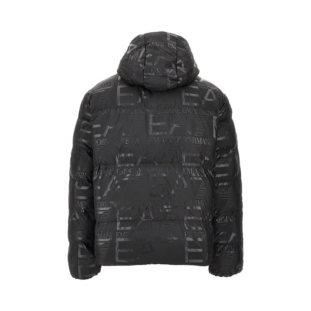 All-over logo print padded jacket