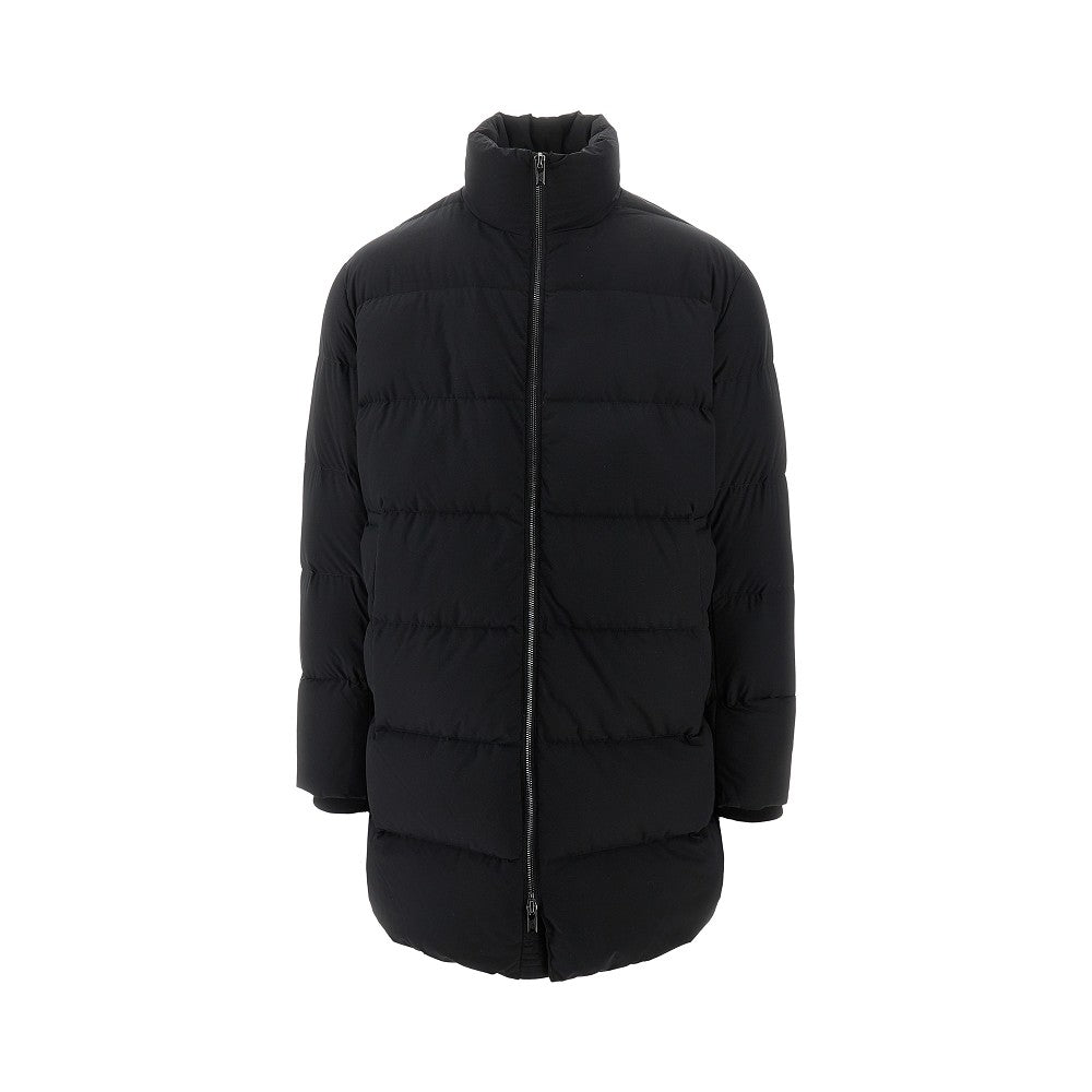 Quilted nylon oversized down jacket