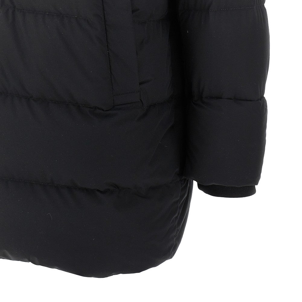 Quilted nylon oversized down jacket
