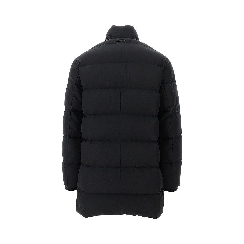 Quilted nylon oversized down jacket