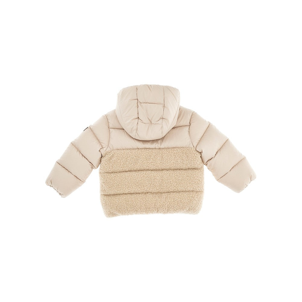 Piumino corto in nylon e tessuto Teddy