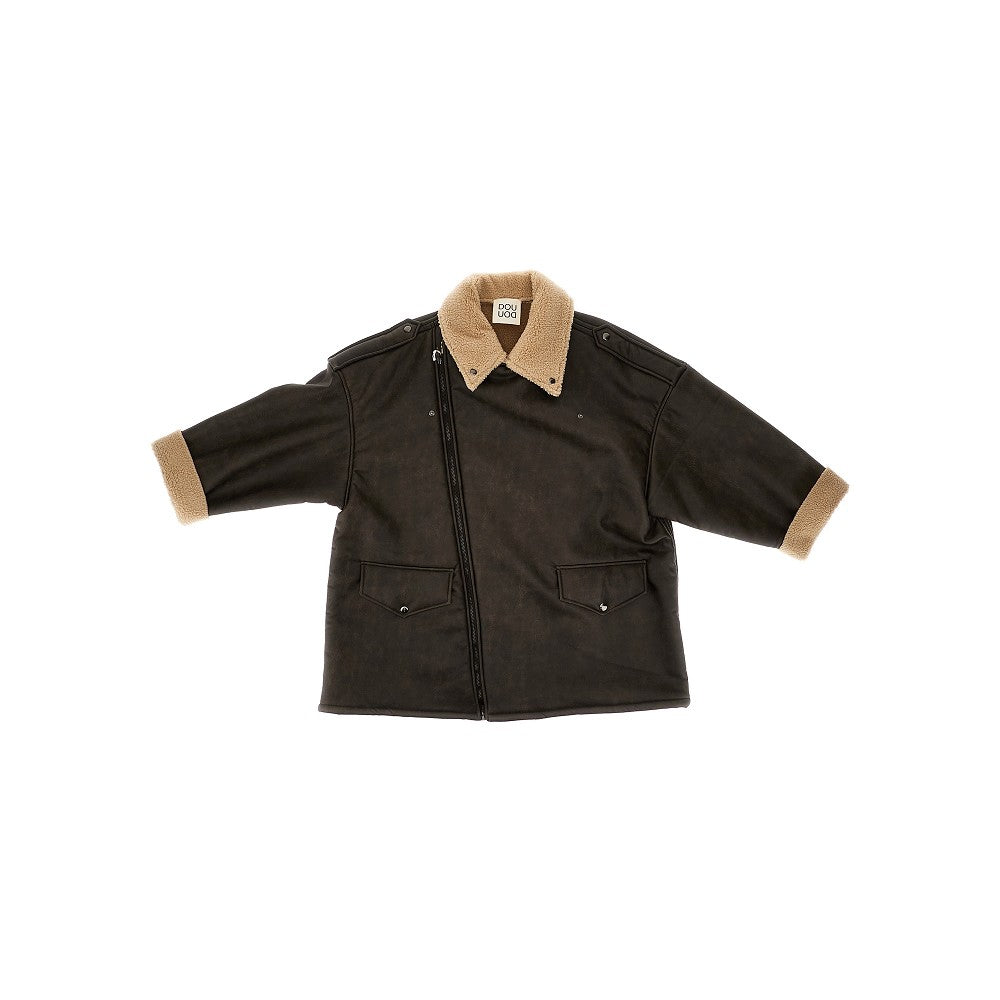 Ecoshearling oversized jacket