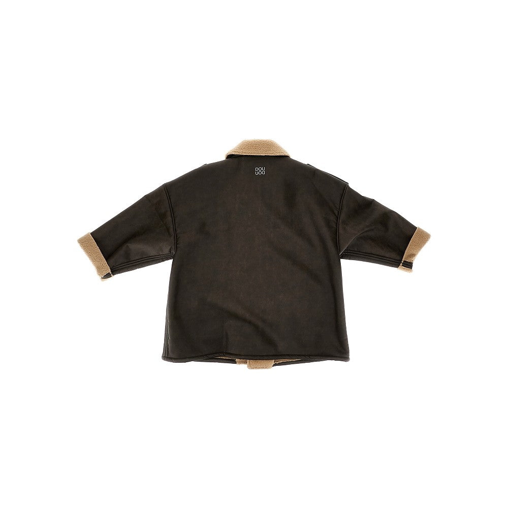 Ecoshearling oversized jacket