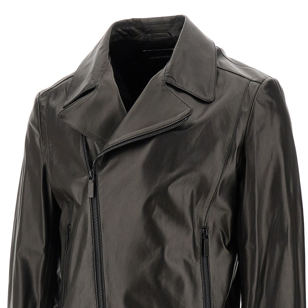 Giacca biker in nappa