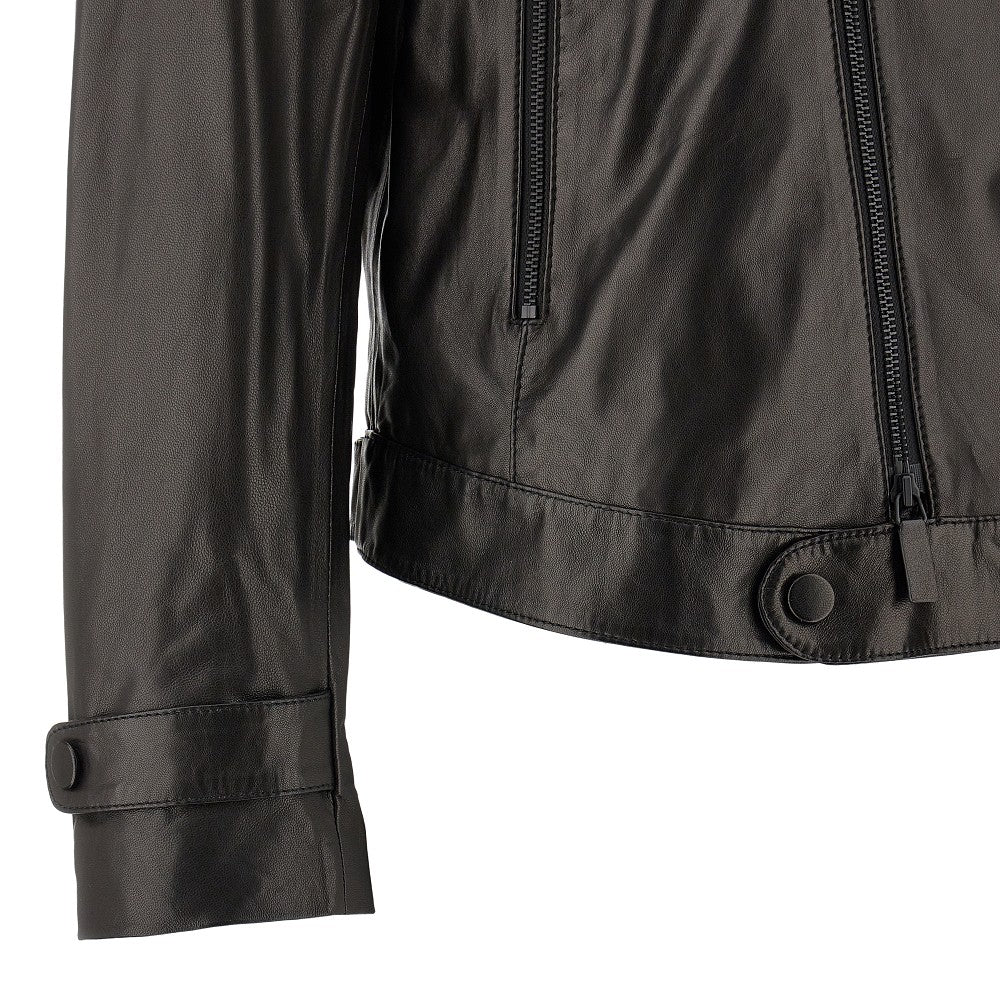 Giacca biker in nappa