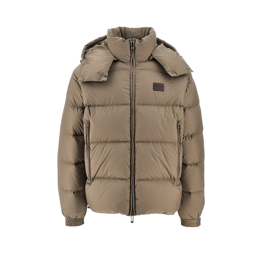 Ripstop nylon quilted downjacket