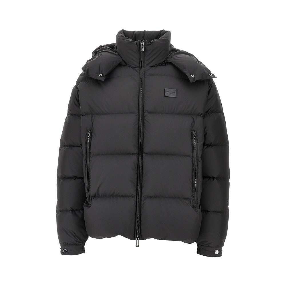 Ripstop nylon quilted downjacket